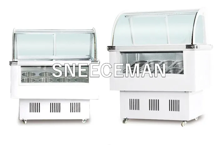 아이스크림 디스플레이 캐비닛 디스플레이 젤라토 슬라이딩 유리 도어 캐비닛 무료 스탠드 아이스크림