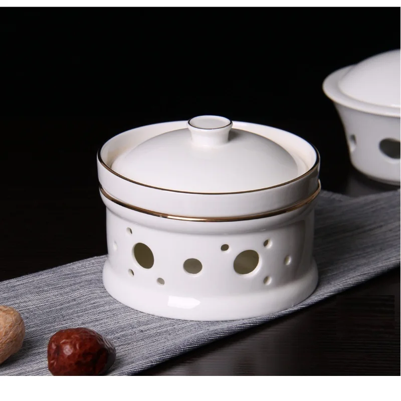 Ceramic candle alcohol stove Phnom Penh stew soup bowl of sea cucumber millet SOUP cup nest moon fin heating insulation Cup