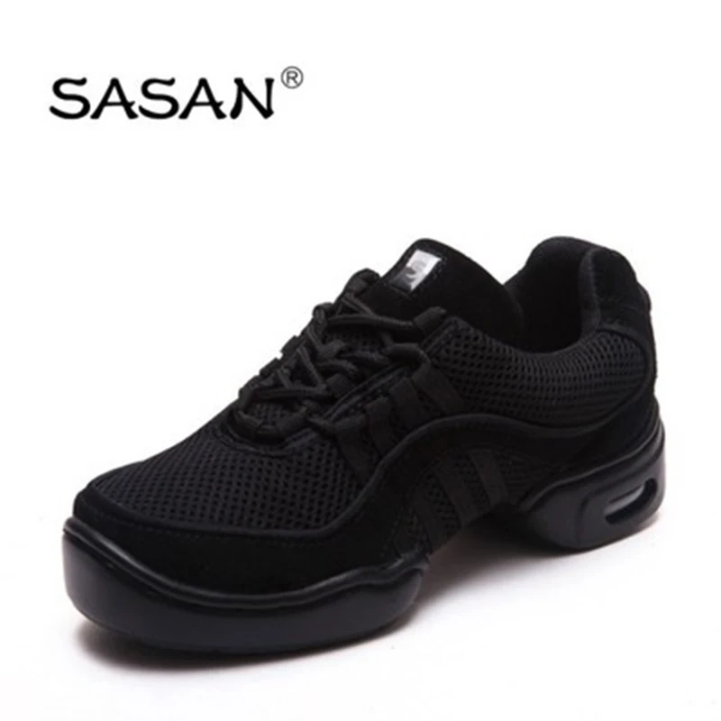 Sneakers Dance Shoes Woman SASAN 8805 Modern Shoes Slip-up 2018 Canvas Black MEN SHOE Heel 5cm Net Cloth Breathable Odoriza Hot