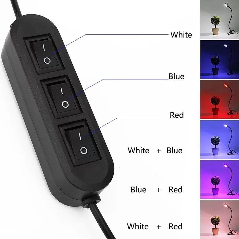 LED Élèvent La Lumière 5 V USB Fitolampy LED Full Spectrum Phyto Lampe Avec Le Contrôleur Pour Légumes Fleur Plante