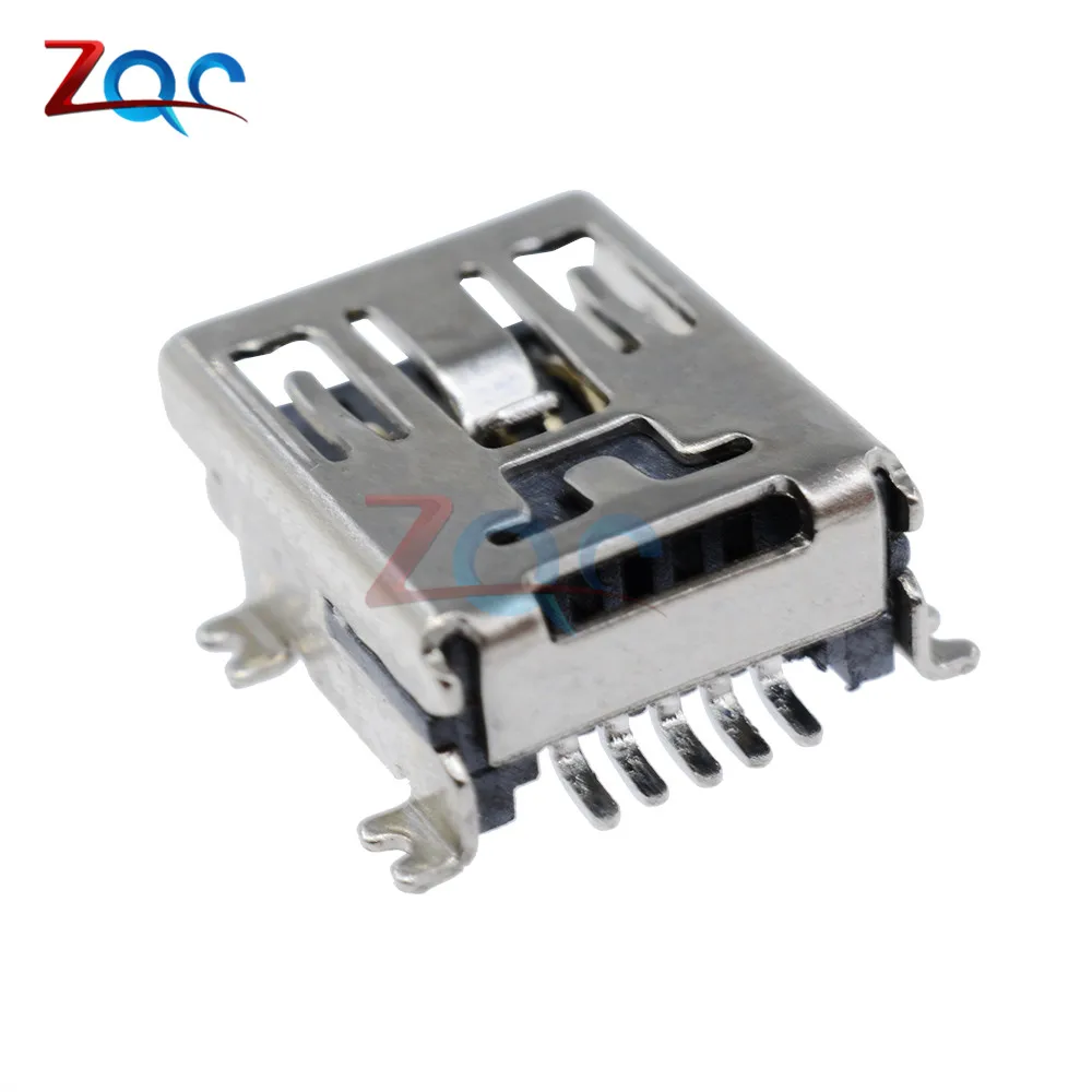 20 PCS Mini USB SMD 5 Pinos Fêmea Mini B Soquete Conector Plug