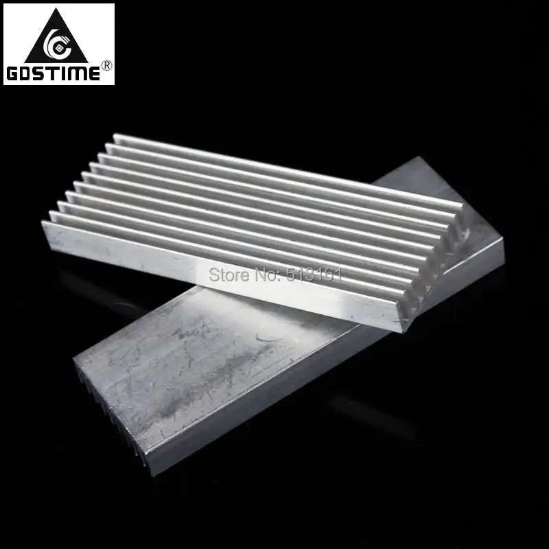2PCS Gdstime 100x35x10mm Radiator Heatsink Aluminum Sink Cooling Cooler Fit Transistor IC Module