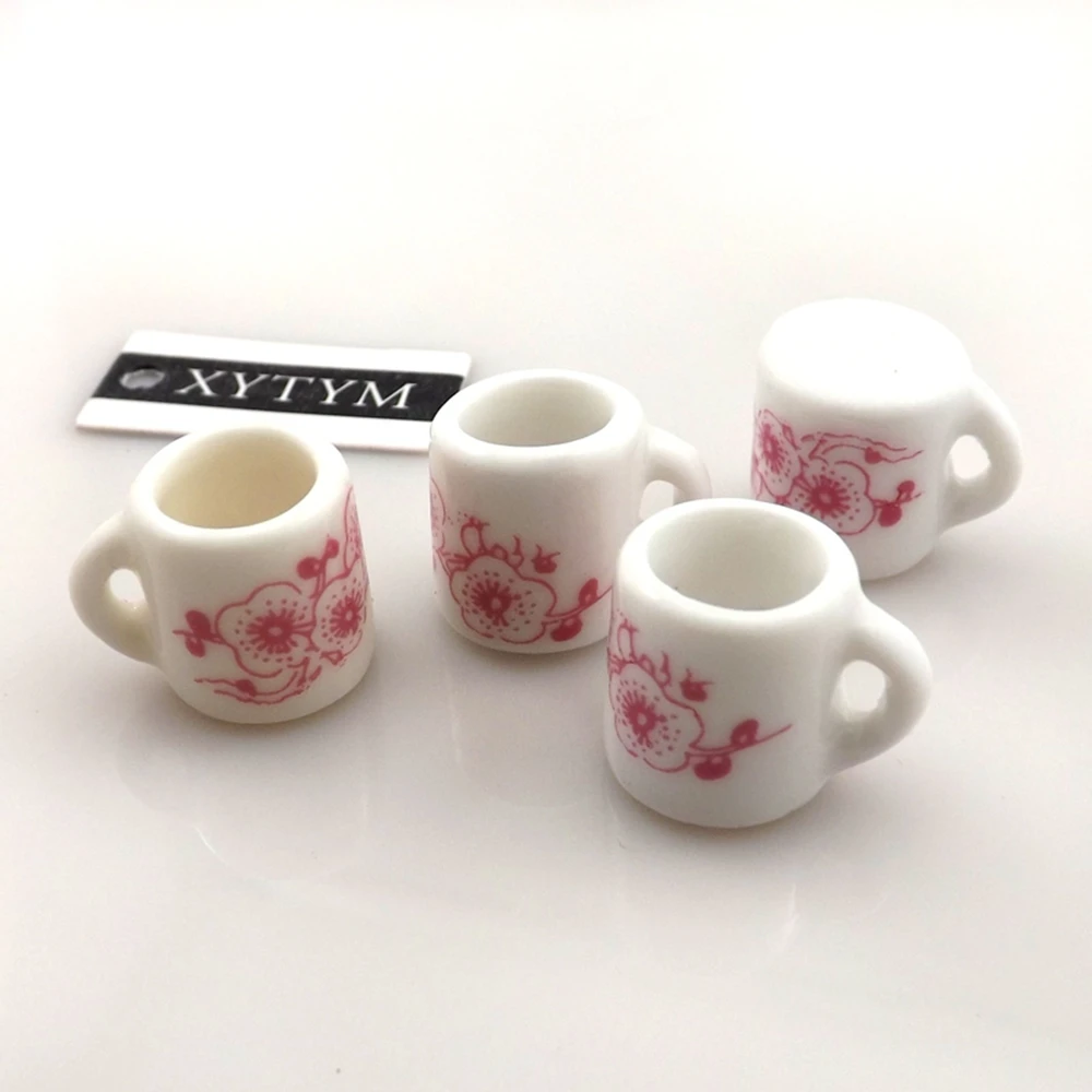 Wholesale 50pcs/Lot Cup Shape Ceramic Pendant For DIY Miniature Teacups