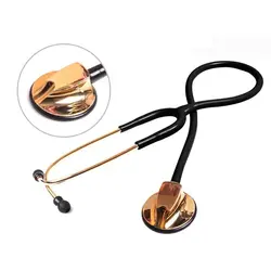 Medical Stethoscope Flat Silver Back Single Listening Headphones Specialty Cardiopulmonary Breathing Noise Care Tool Adult