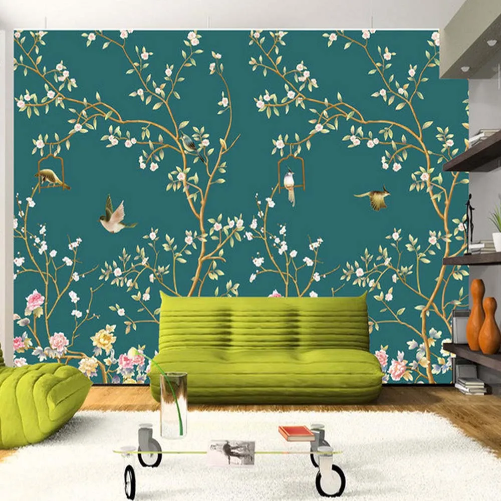 

3D Wallpaper Birds Photo Mural Landscape Modern Wallpapers for Living Room TV Background Non-woven Wall Paper Murals Custom Size