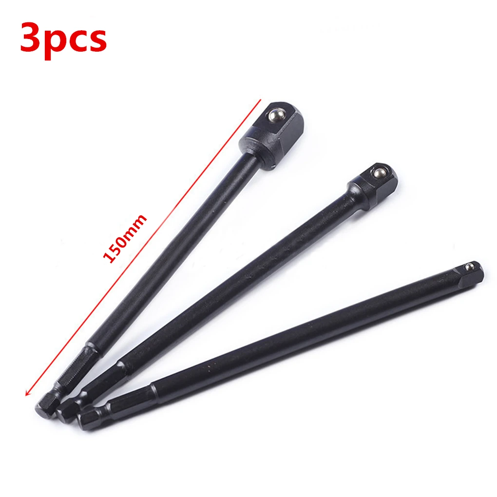 

3pcs/set Chrome Vanadium Steel Hex Shank Socket Adapter Drill Bit Steel Ball Post Ball Post Sleeve Adapter Bits Tools