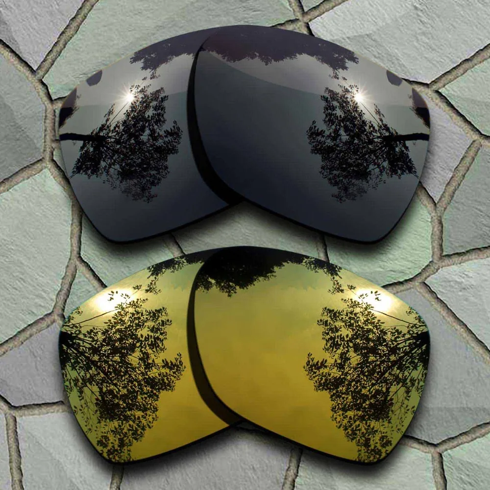 

Grey Black&Yellow Golden Sunglasses Polarized Replacement Lenses for Oakley Deviation