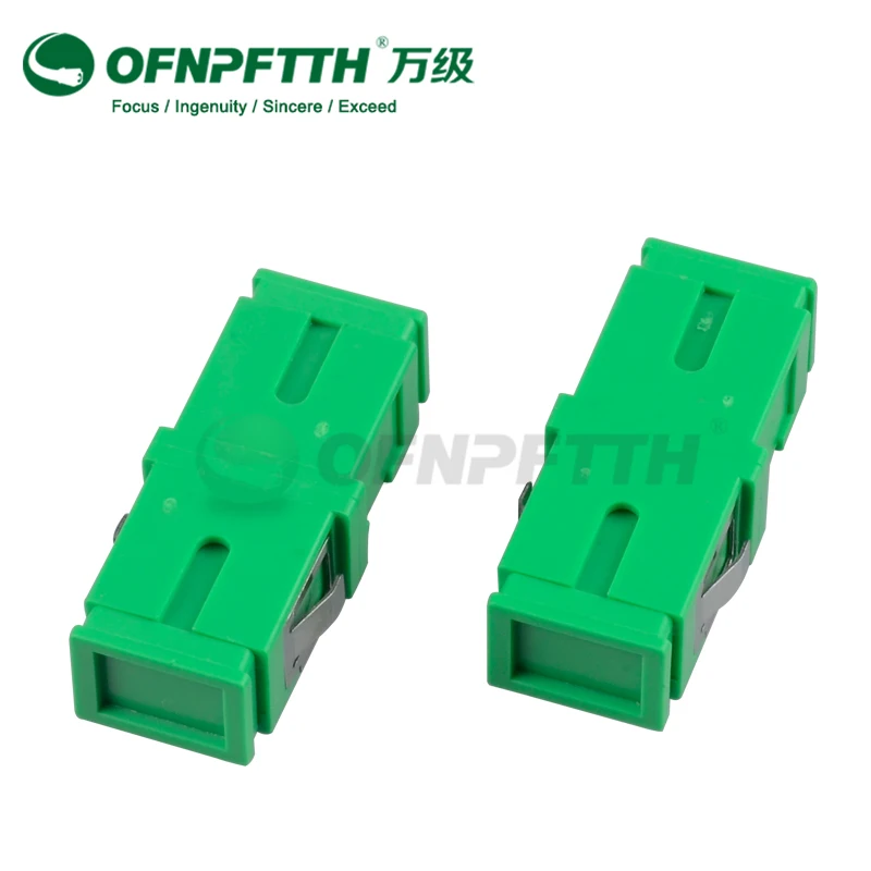 Green Color Simplex Singlemode SC APC Fiber Optic Adapter