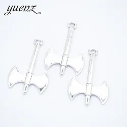 7 pcs Antique silver color ax charms metal pendant for jewelry making 40*25mm M32