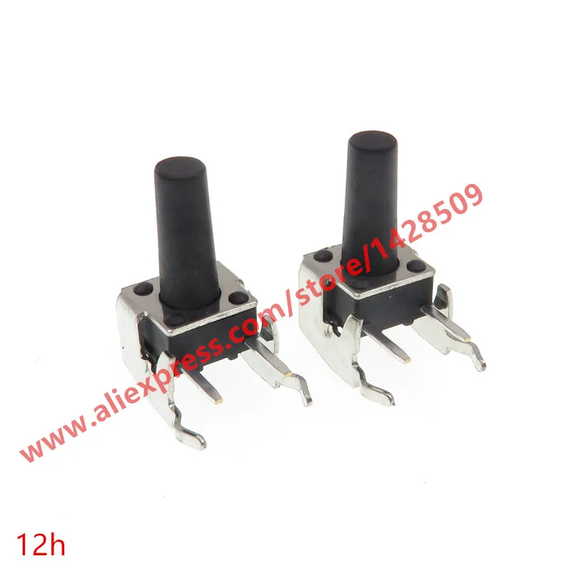 

100 шт 6*6*12 мм с кронштейном боковой 2Pin сенсорный переключатель 6x6x12 Кнопочный микропереключатель