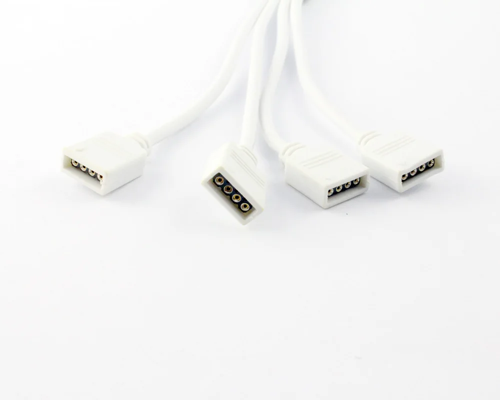 Strip Accessories 1 to 2 3 4 Ways Output 4 Pin 10MM Female Connector Splitter RGB LED Strips Extension Cable for 5050 LED Strips