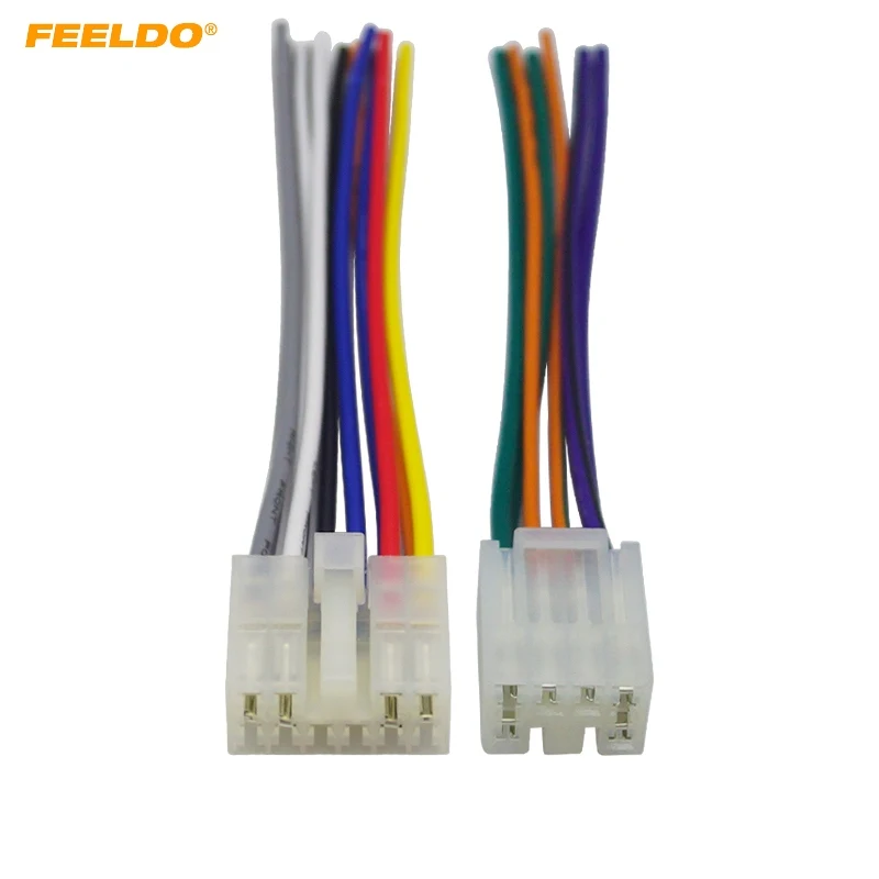 

FEELDO 1Pair Car Audio Stereo Wiring Harness Adapter Plug For Toyota/Scion Factory OEM Radio CD/DVD Stereo#1816