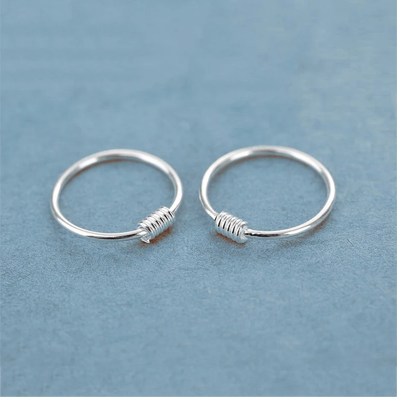 pack of 10 pcs 925 Sterling Silver nose ring fashion tragus helix cartilage nose piercing jewelry 6mm 8mm 10mm