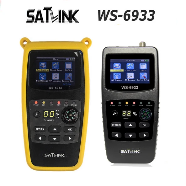 3PCS Satlink WS-6933 satfinder satellite finder  2.1 Inch LCD Display DVB-S FTA C&KU BandMeter WS6933