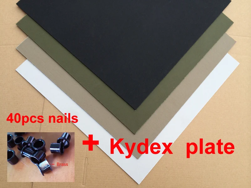 300mm *100mm *2mm knife DIY material handle case KYDEX plastic plate KYDEX Sheet Thermoplastic  with  brass nail