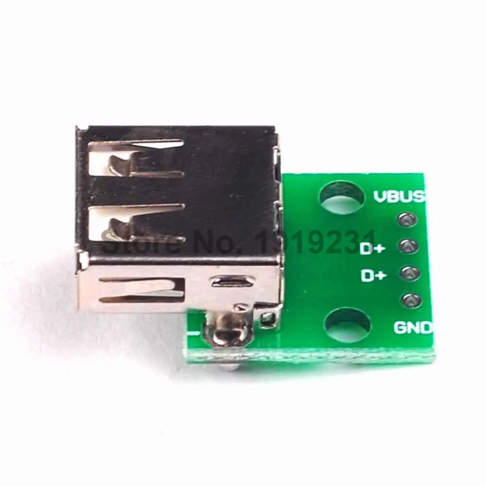 1PCS Type A Female USB To DIP 2.54mm PCB Connector Female USB PCB Board Connector USB PCB Socket USB Connector