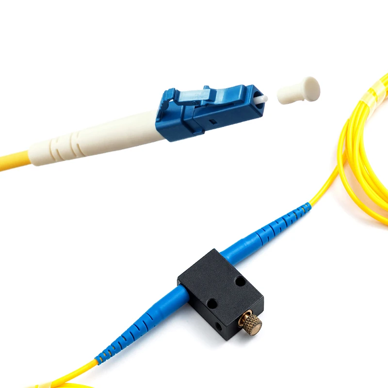 Imagem -03 - Atenuador Ajustável de Fibra lc 060db em Linha Variável Mecânica Online tipo Atenuador Óptico Ftth Singlemode Simplex Elink