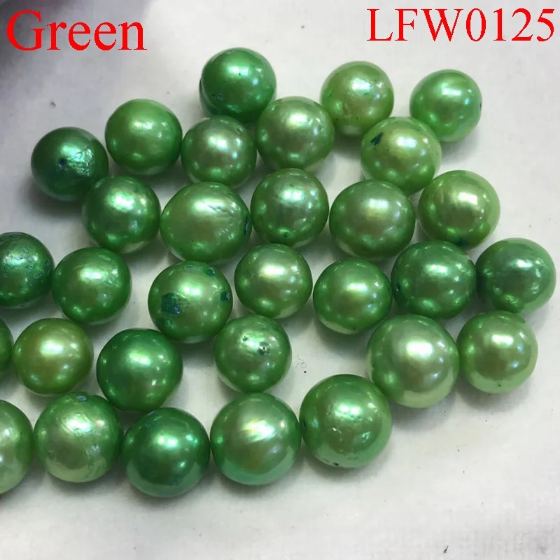 Wholesale 10 Pcs 9-12mm AA+ Blue Round Natural Loose Edison Pearls