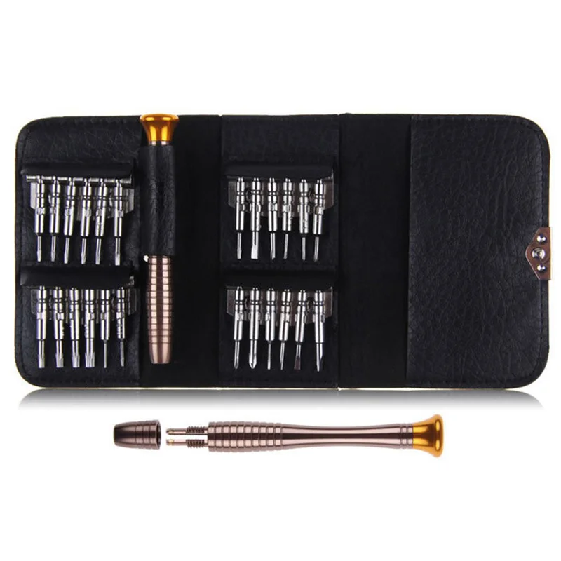 25 In 1 Sets DIY Repair Mobile Phone Tools Kit Trox Screwdriver For Iphone Cellphone Notebook Tablet PC Eyeglasses Repair Tool