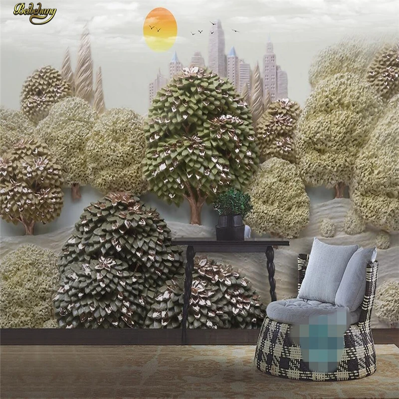 

beibehang papel de parede Custom photo wallpaper wall wall murals 3D 3D reliefs paradise beautiful scenery TV background wall