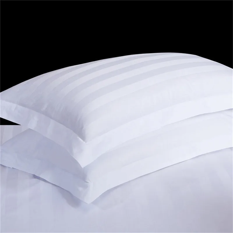 

1pc 100% Cotton Pillow Case Classice White Stripe Pillow Cover Home Bedroom Hotel Bedding Pillowcase Pillow Sham