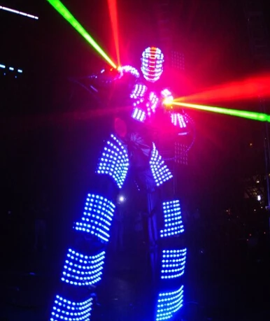 

DHL Free shipping LED Robot costume for LED robot suit Robot clothes rgb color