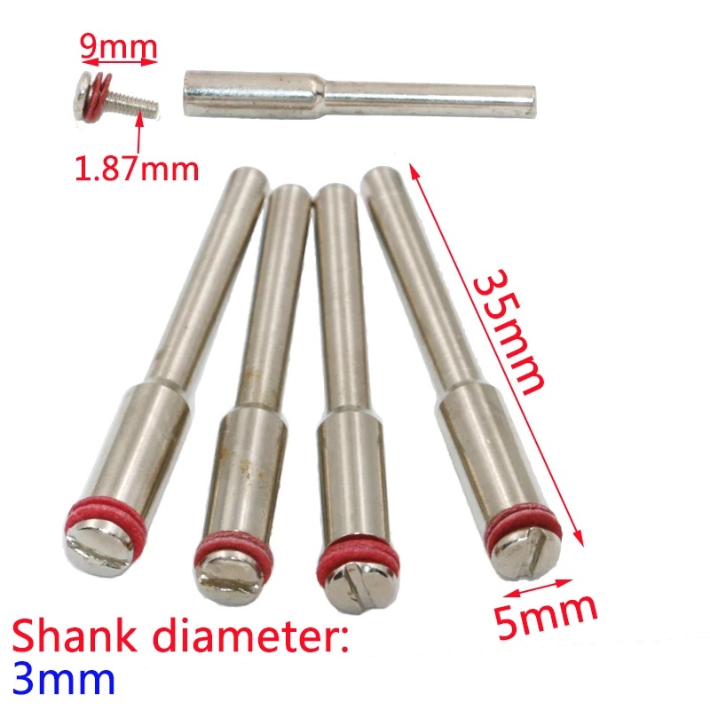10 Cái/bộ 2.35/3/3.17Mm Cắt Kim Cương Đĩa Mandrels Cắt Cắt Bánh Giá Đỡ Mandrel Quay Dremel Phụ Kiện Dremel Người Đàn Ông