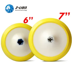 Z-LION 6 Inch /7 Inch Plastic Backing Pad Car Wax Sanding Disc Backing Holder For Angle Grinder M14 5/8-11 Connector Joint