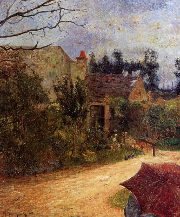 

High quality Oil painting Canvas Reproductions Pissarro's Garden, Pontoise (1881) by Paul Gauguin hand painted