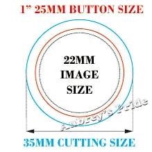 NEU Handgehaltener manueller runder Stanzschneider für 1" 25 mm Knöpfe (tatsächliches Schneiden der Größe 35 mm) Papier-Grafik-Stanzformschneider für Pro Button Maker – Detail 1