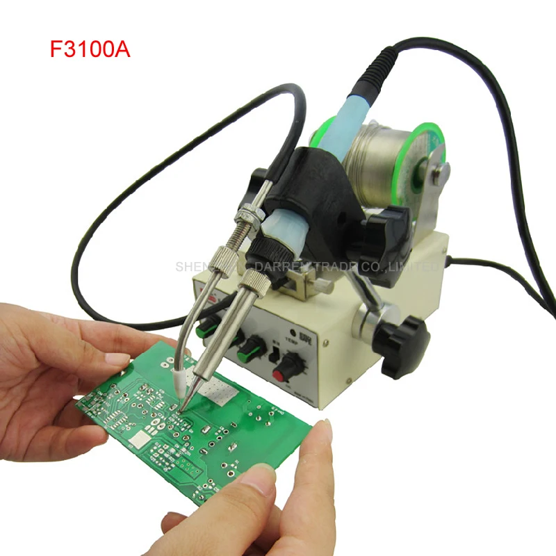 1pc Automatic tin feeding machine constant temperature soldering iron Teclast iron F3100A multi-function foot soldering machine