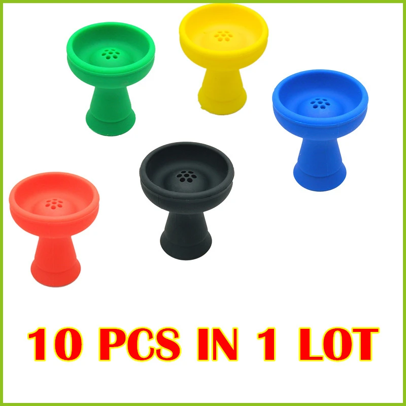 

10pcs silicone hookah bowl for shisha sheesha chicha narguile accessories 7 holes each