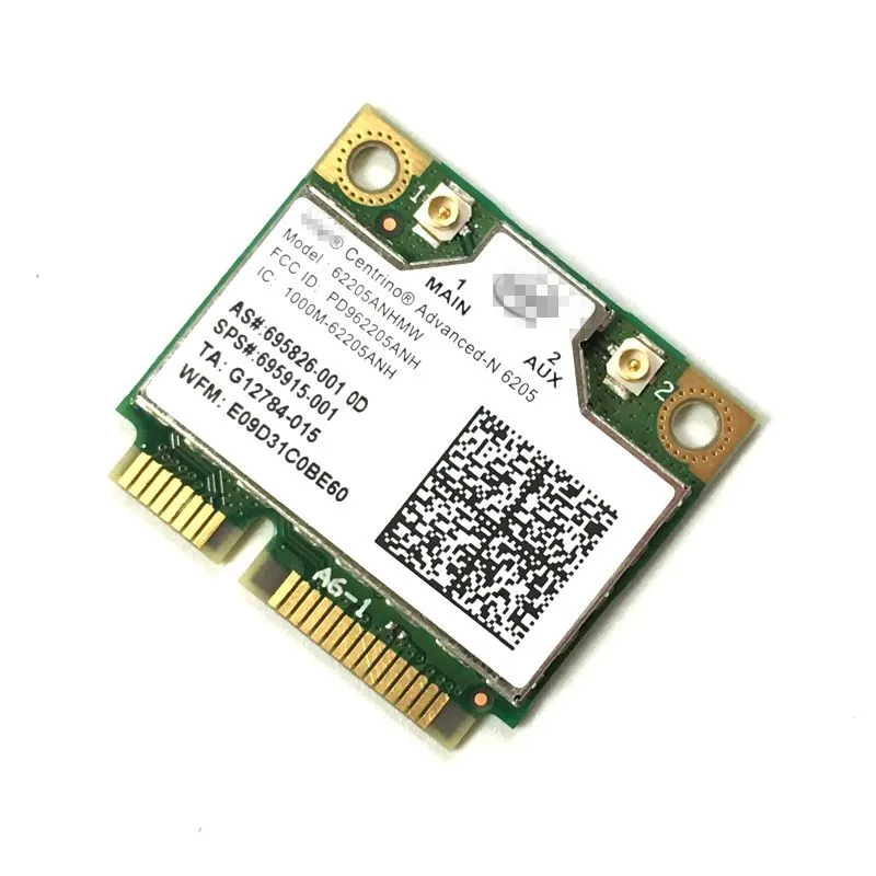 Carte sans fil pour Centr37, Advanced n 6205, 62205an, 62205hmw, 300 Mbps, WiFi, Mini pci-e, 2.4 GHz, 5 GHz
