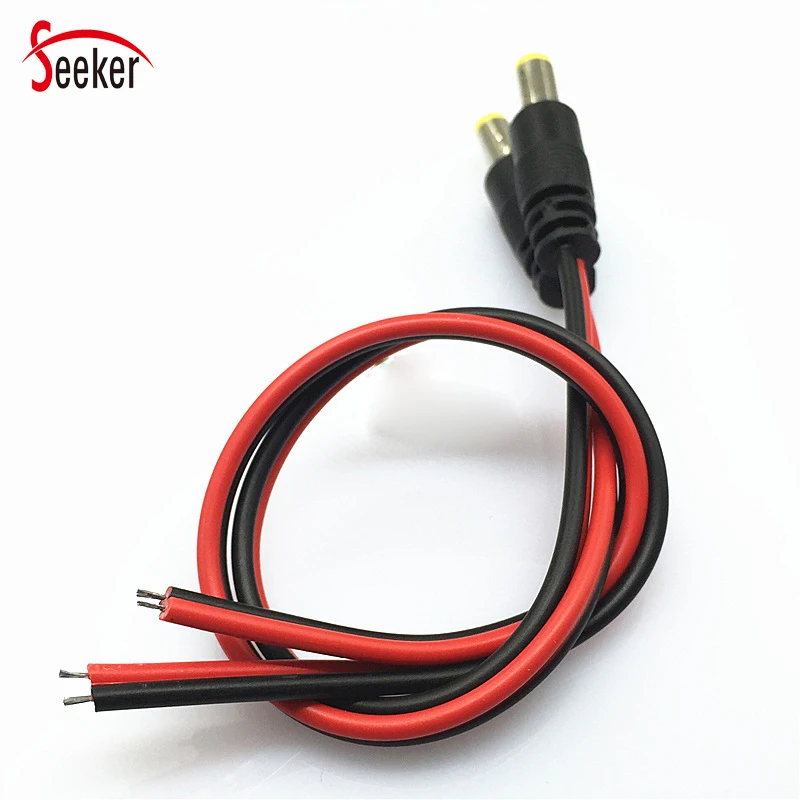 50pcs/lot New 5.5 x 2.1mm Male DC 12V Power Jack Connector Adapter Wire Cable 28cm For Led Lamp Strip Light