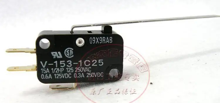 V-153-1C25 Long Straight Hinge Lever Type SPDT Micro Switch Limit Switch