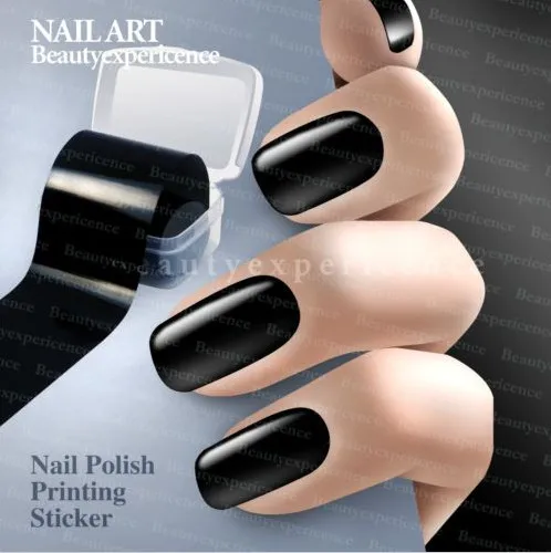 Fashion Full Nail Wraps Polish Stickers Black Nail Foils Transfer Easy DIY foil nail Decoration