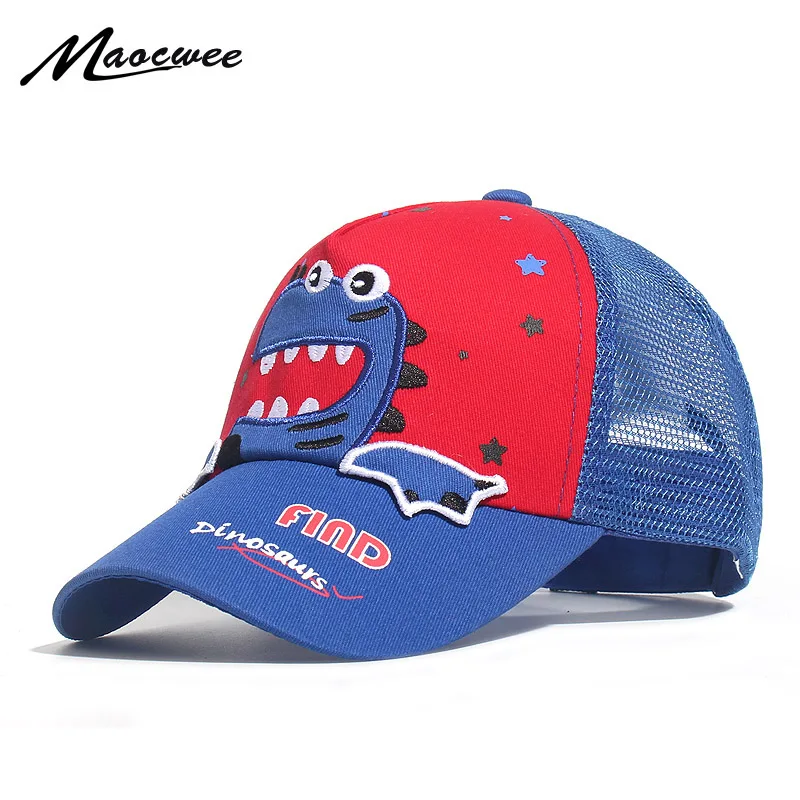 Children Shark Embroidered Baseball Caps Boy Girl Universal High Quality Outdoor Kids Shade Animal Driver Mesh Sun Hats 2019