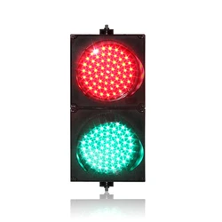 DC12V DC24V AC85-265V prix usine 200mm PC logement parkings signal lumineux rouge vert LED feu de signalisation en vente