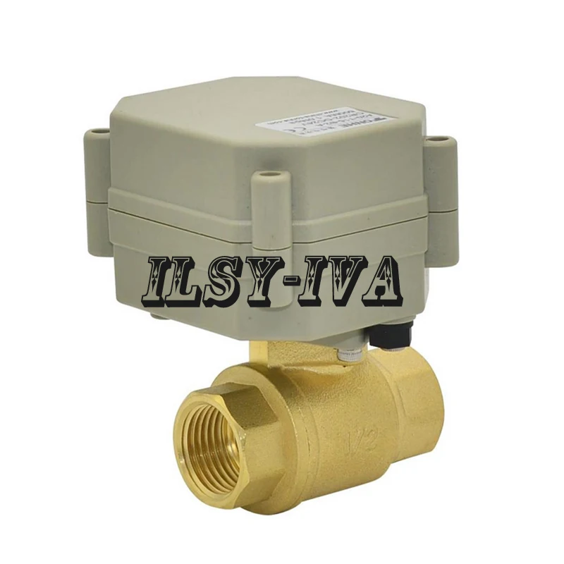 DN15 DC7~35V brass electric actuator valve,G1/2'' two way CR3-02 motorized ball valve