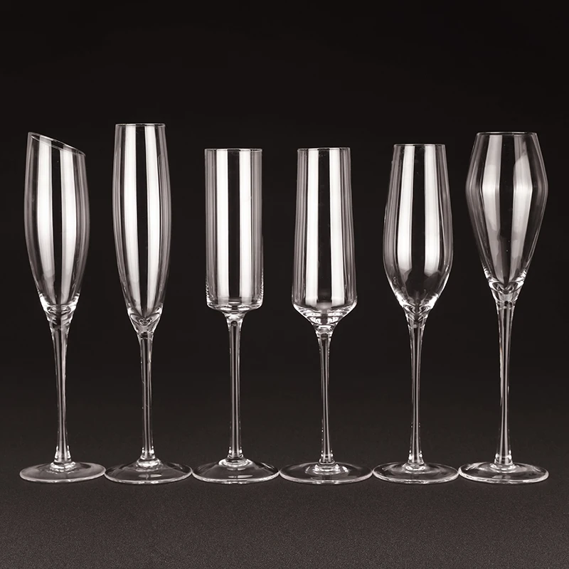 1PCS Gold Trim Champagne Flute Glasses Cocktail Glasses Elegant Designed Hand Blown, Lead Free, Champagne Cups