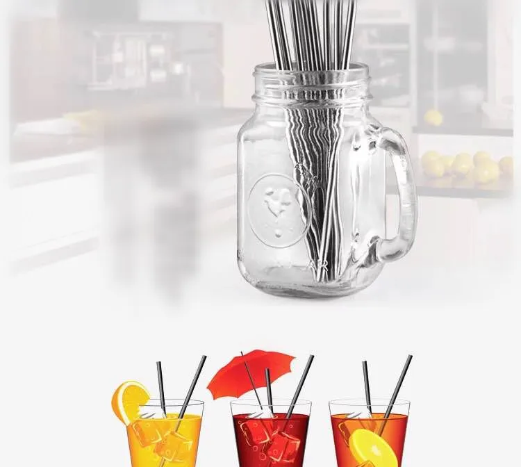 

Reusable Stainless Steel Straws, Eco-Friendly, Straight Metal Drinking Straw, Beer, Fruit, Juice Drink, 205mm, 8.07 ", 200 Pcs