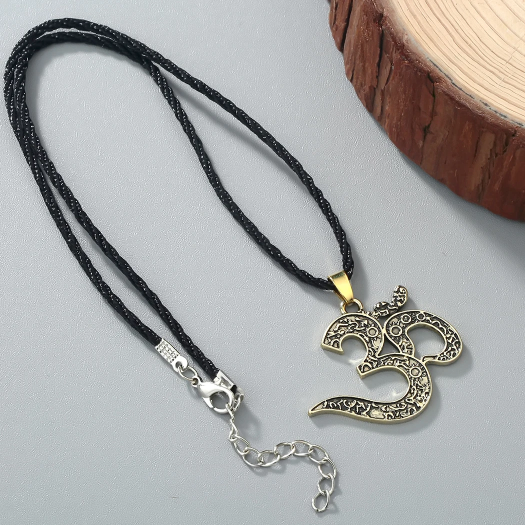 Cxwind Vintage OM Necklace Ohm Pendant Jewelry OM Charm yoga Jewelry Women Ethnic Necklaces Meditation Yoga Jewelry Wholesale