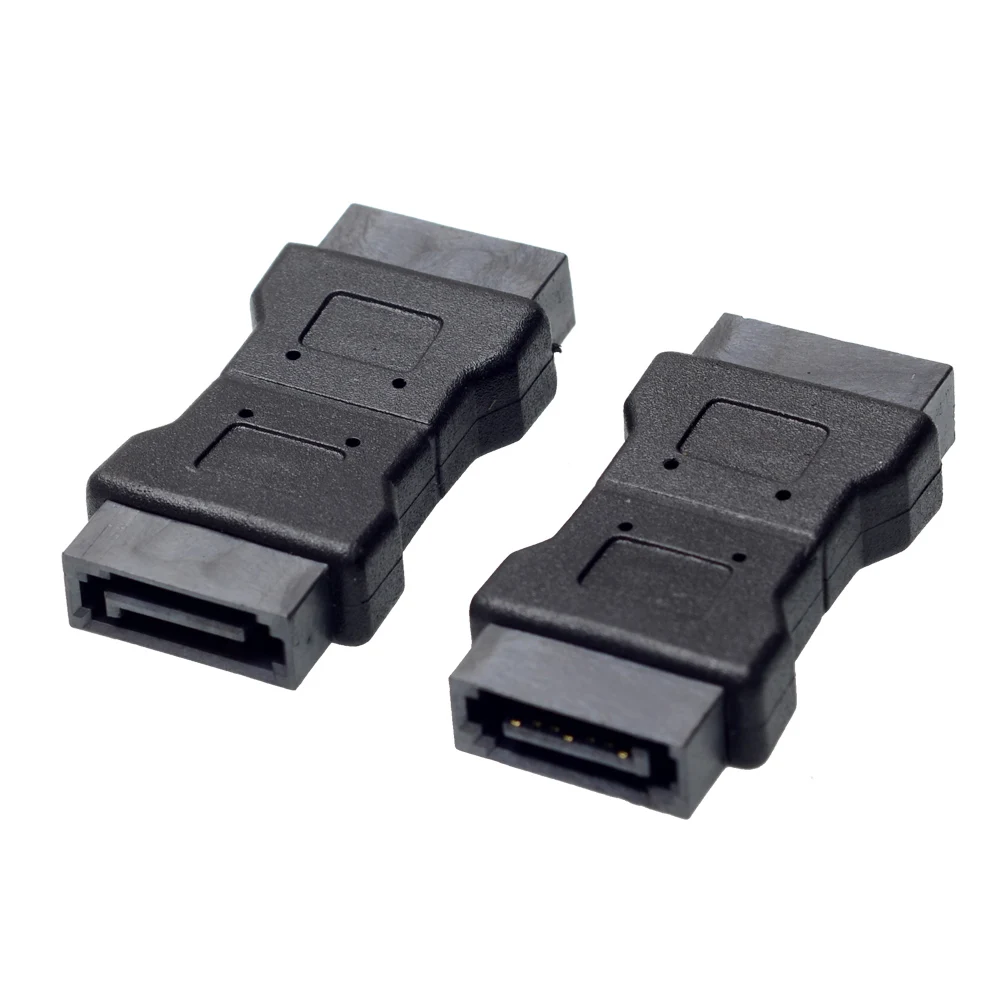 High quanlity 7PIN SATA 3.0 data male to male Port adapter straight angle 7P Serial ATA III 6Gbps Jack Connector Coupler