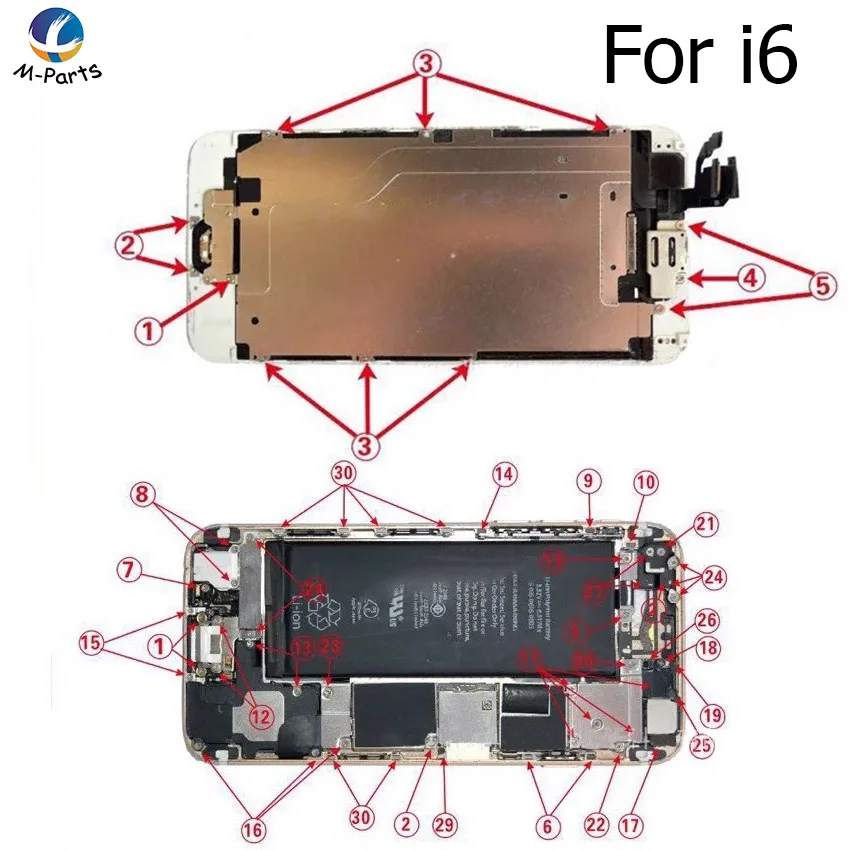 1set Full All Screws For iPhone 4 4S 5 5S SE 5C 6 6S 6P Plus 7 7P 8 8P Plus X 5C XS XR XSM Max With Skid Proof Paint