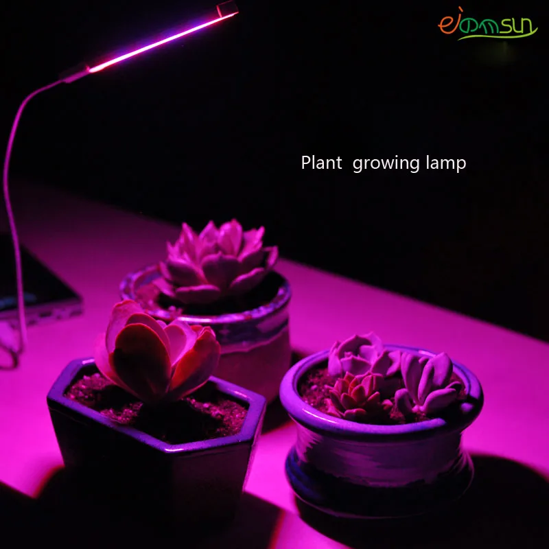 High Power Plant lamp USB 5v Red and blue LED Greenhouse Plants Hydroponics Flower Panel  4.8W  with support hose usb metal tube