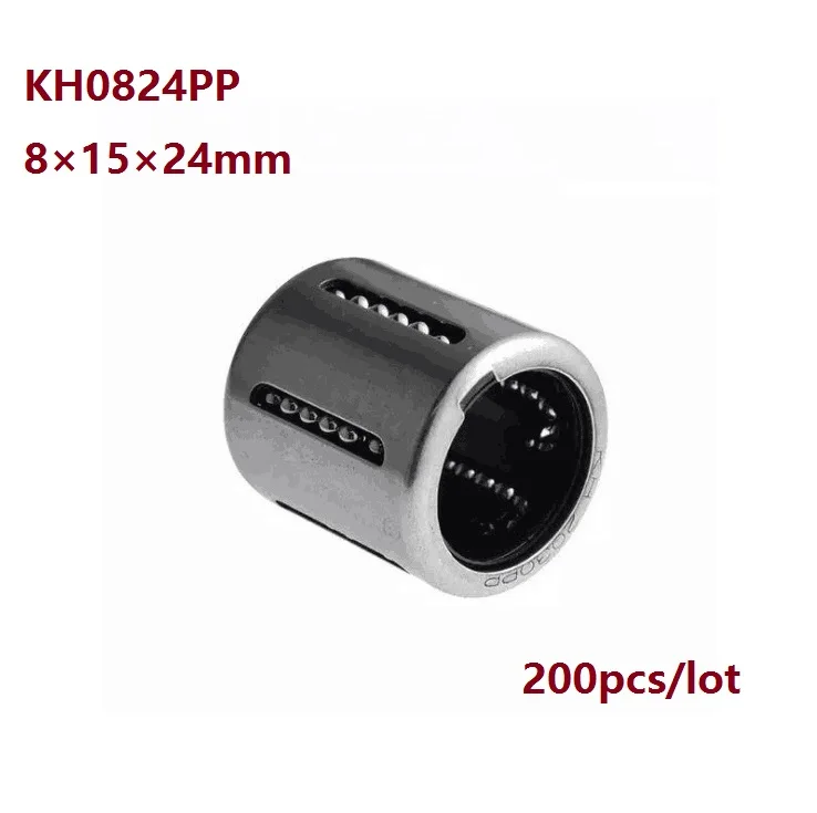 

200 шт./лот KH0824PP шариковый линейный подшипник движения мини линейные шариковые подшипники прессования линейная втулка CNC маршрутизатор 8*15*24 мм