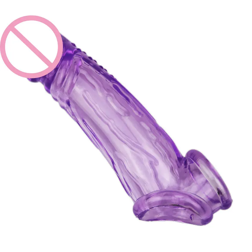 Reusable bold Delay condom 2 rings Impotence contraceptive Penis extension cock sleeve Sex product men toys extend dildo Sleeve