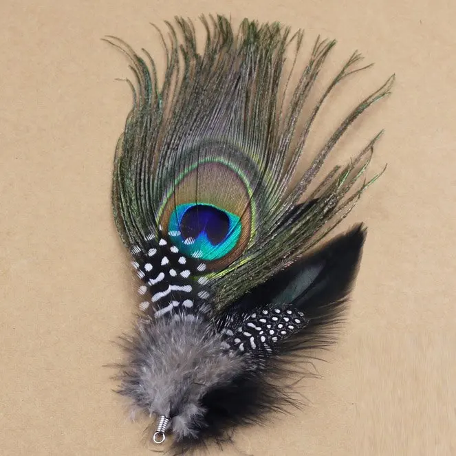 Hot Sale!30pcs/Lot 19X6cm Green Peacock Feathers DIY Jewelry Accessories,Craft Feathers for  Jewellery Making , Fascinators