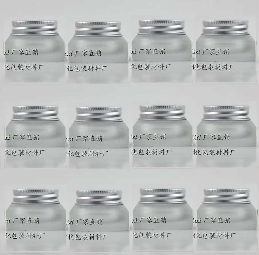 

15g clear frosted glass cream jar with silver lid, 15 gram cosmetic jar,packing for sample/eye cream,15g mini glass bottle