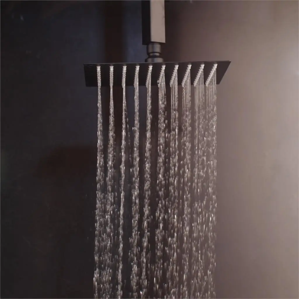 Imagem -05 - Kemaidi-black Brass Banheiro Led Shower Grupo Display Digital Torneiras Misturadoras Torneira 3-funções Sistema de Chuveiro